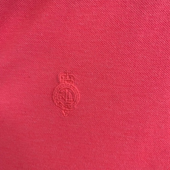 Lauren Ralph Lauren Active Pink/White/Black Polo Top sz M - Picture 5 of 6